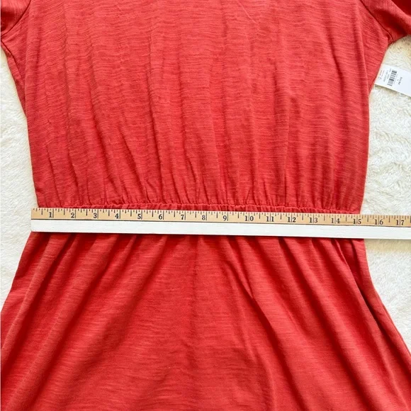 Old Navy Shirt Dress Women Large Petite Orange Cotton Summer Basic Casual NWT - Picture 8 of 10